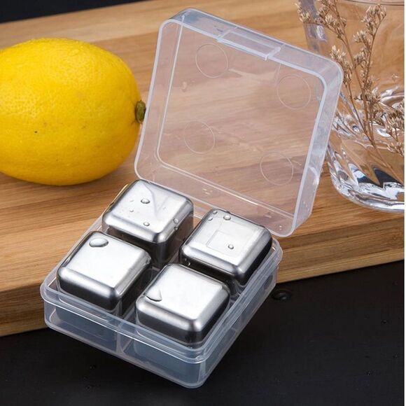 Wine Accessories 4 pc Set - Aerator, Stainless Steel Ice Cubes, 2 Stoppers - Picture 11 of 16